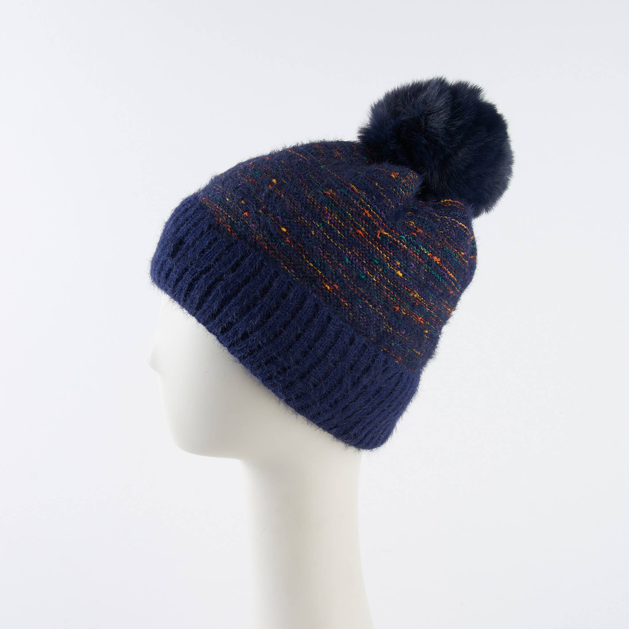 Elsie & Zoey - Wholesale Beanie - Women's - Kirry Knit Flecked Pom Winter Beanie Hat1