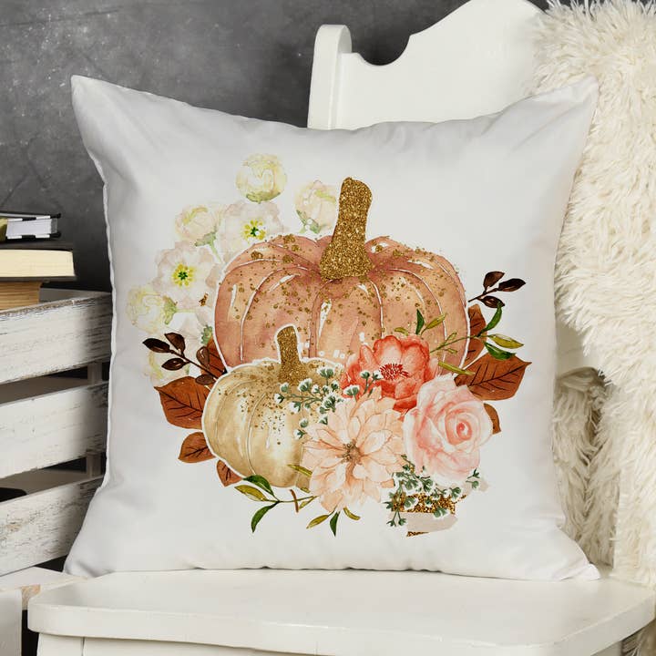 Cuscino decorativo Fall Pumpkins per la vendita all'ingrosso da parte di Potter's Printing