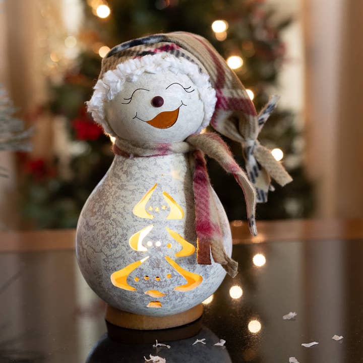 Meadowbrooke Gourds - Vente Décoration de Noël - Blizzard - Luminaire en Gourde Fait Main pour Fille Moyennement Éclairée0