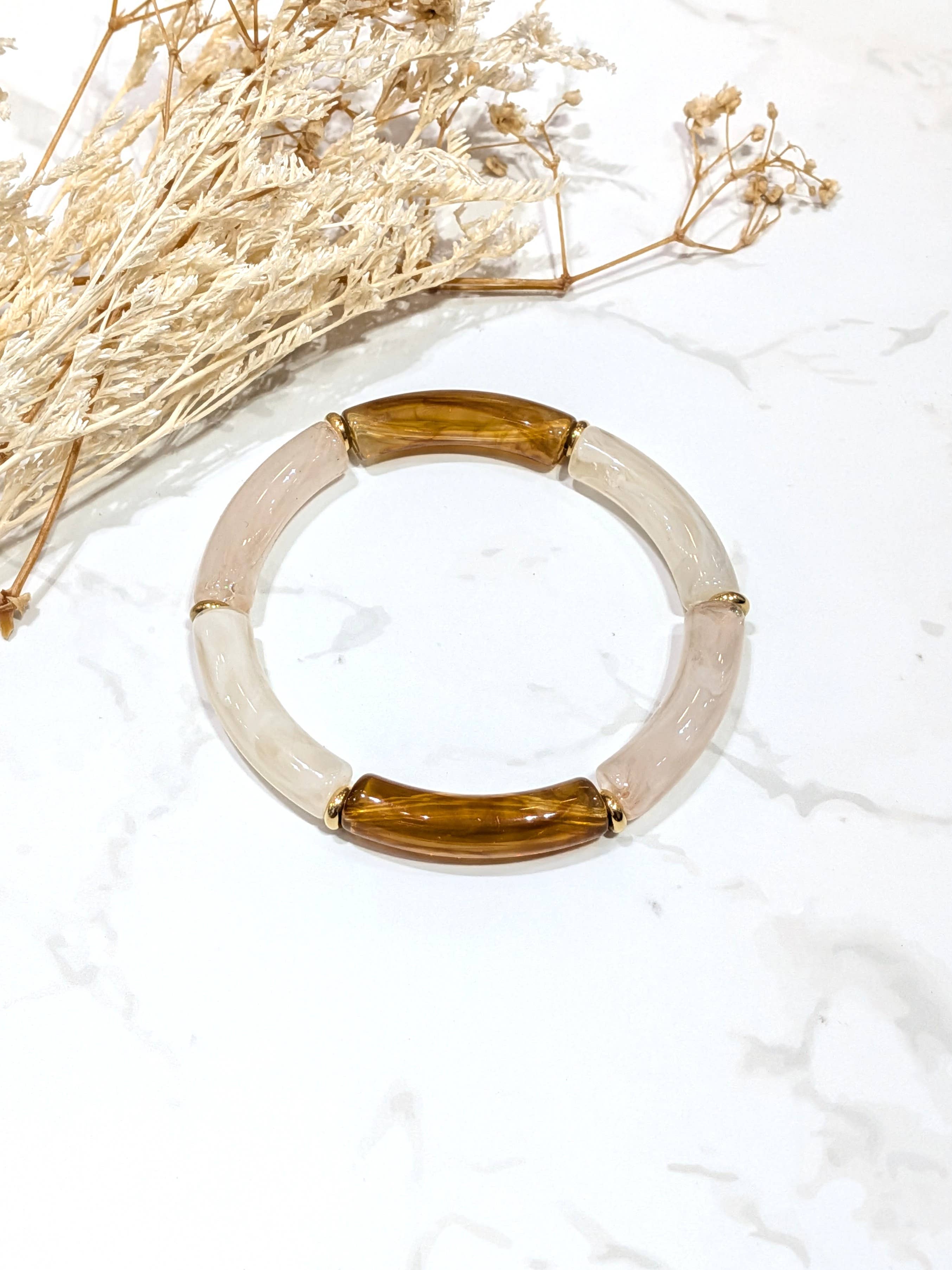 LOLO & YAYA - Wholesale Link & Chain Bracelet - 7mm Elastic Bracelet Kecy Resin5