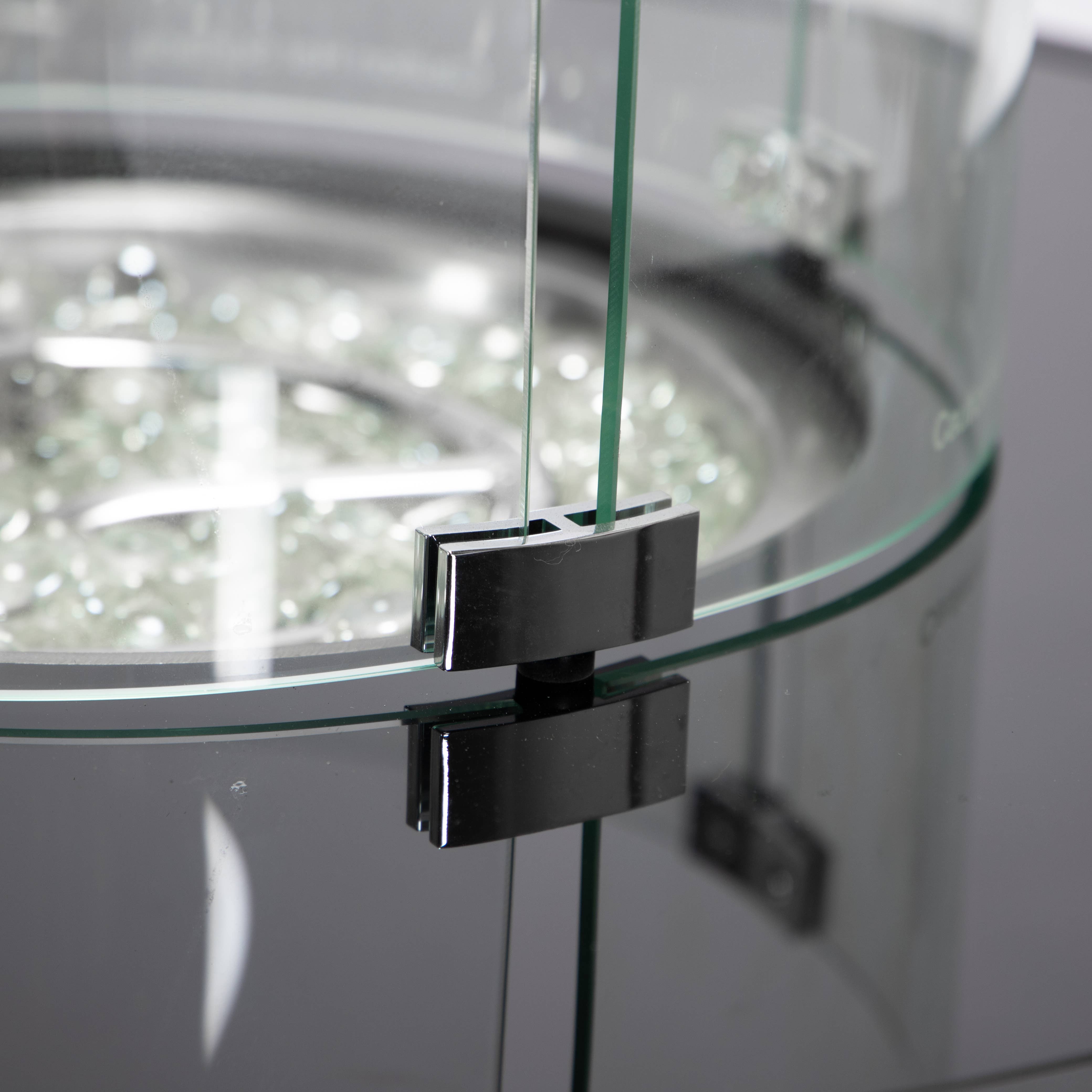 LeisureMod - Wholesale Fire Pit - Walbrooke Aluminum Propane Round Outdoor Fire Pit Table3