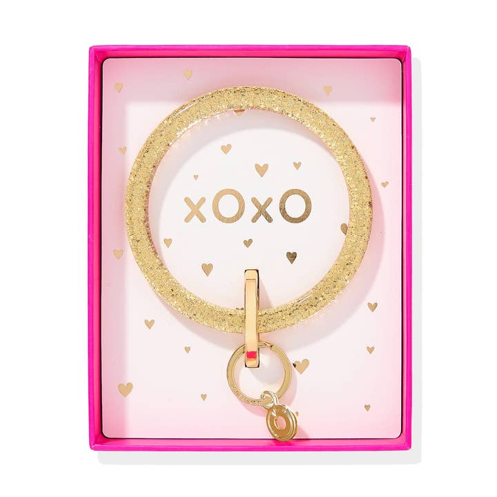 Resin Big O® Bracelet Keychain – Champagne Sparkle for wholesale by Oventure