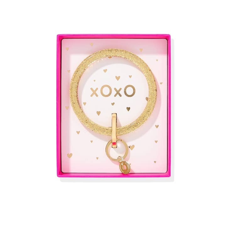 Resin Big O® Bracelet Keychain – Champagne Sparkle for wholesale by Oventure