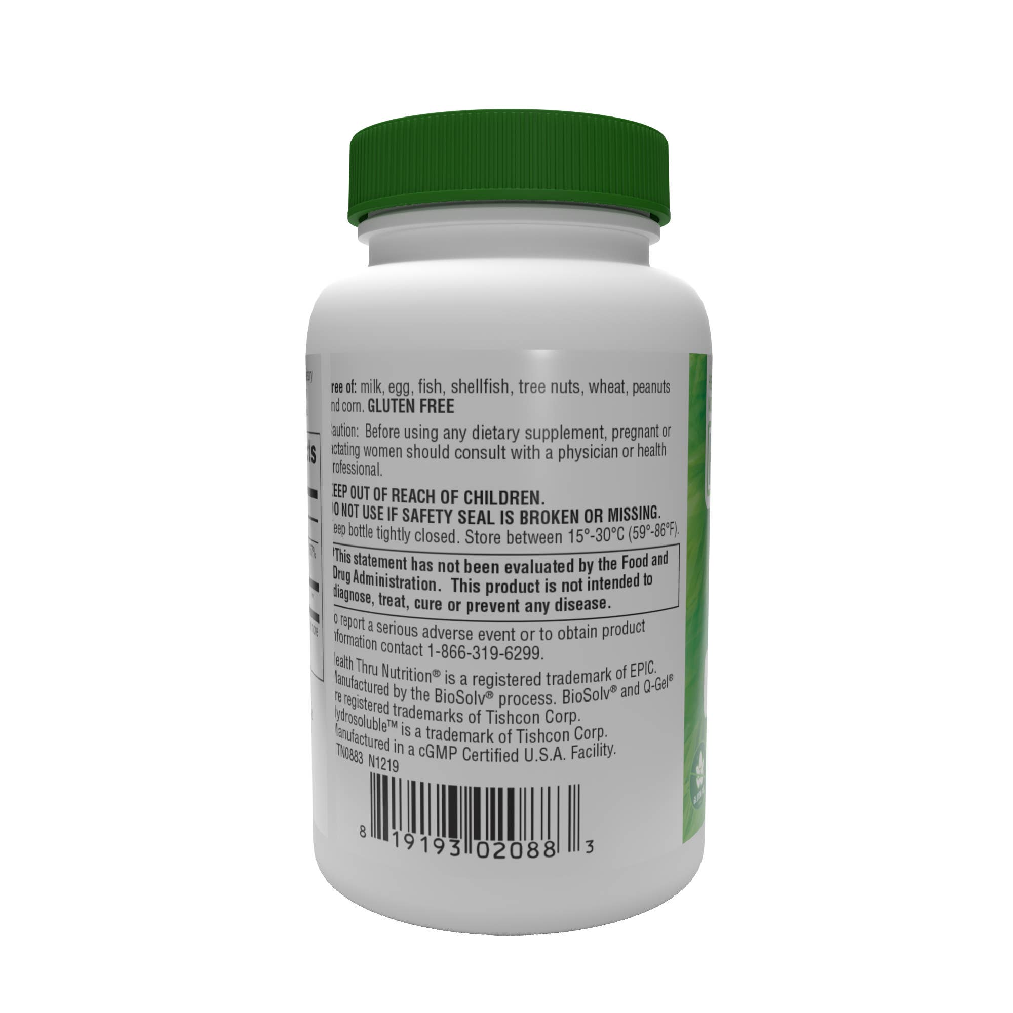 Health Thru Nutrition - Wholesale Oral Supplement/Vitamin - Hydrosoluble™ Coq-10 (as Q-gel® Mega) 100mg 60 Softgels2