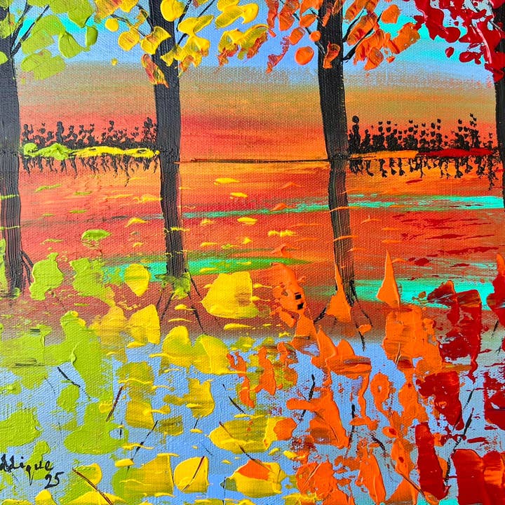 Peinture : Miroir de soi – Toile galerie 12"x16" pour la vente par Toronto Art Gallery