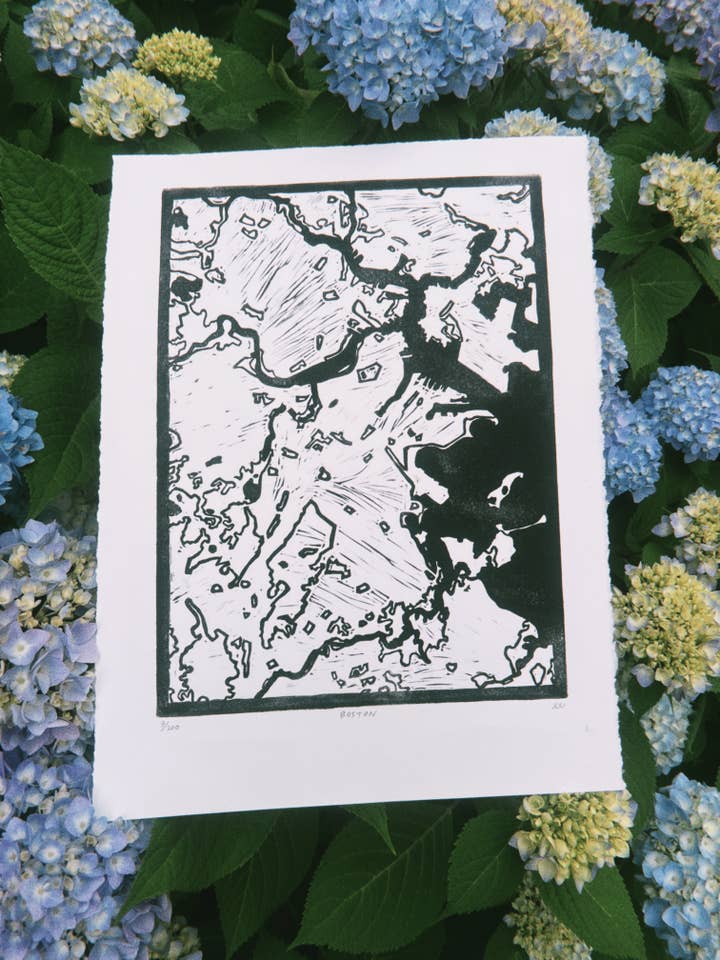 Boston Map Print for wholesale by Been Printing Co.