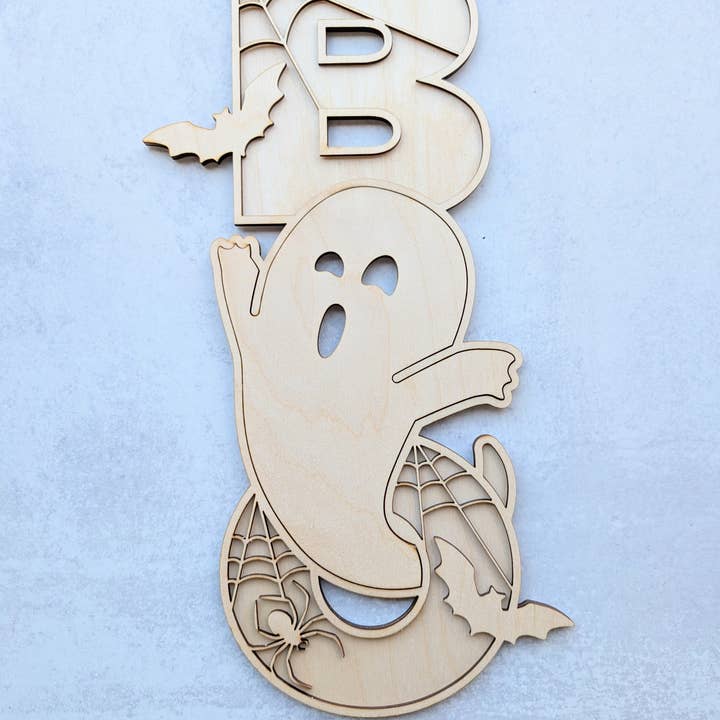 Placas de Madeira Inacabadas de Fantasma de Halloween Boo por atacado de Candle N Joy