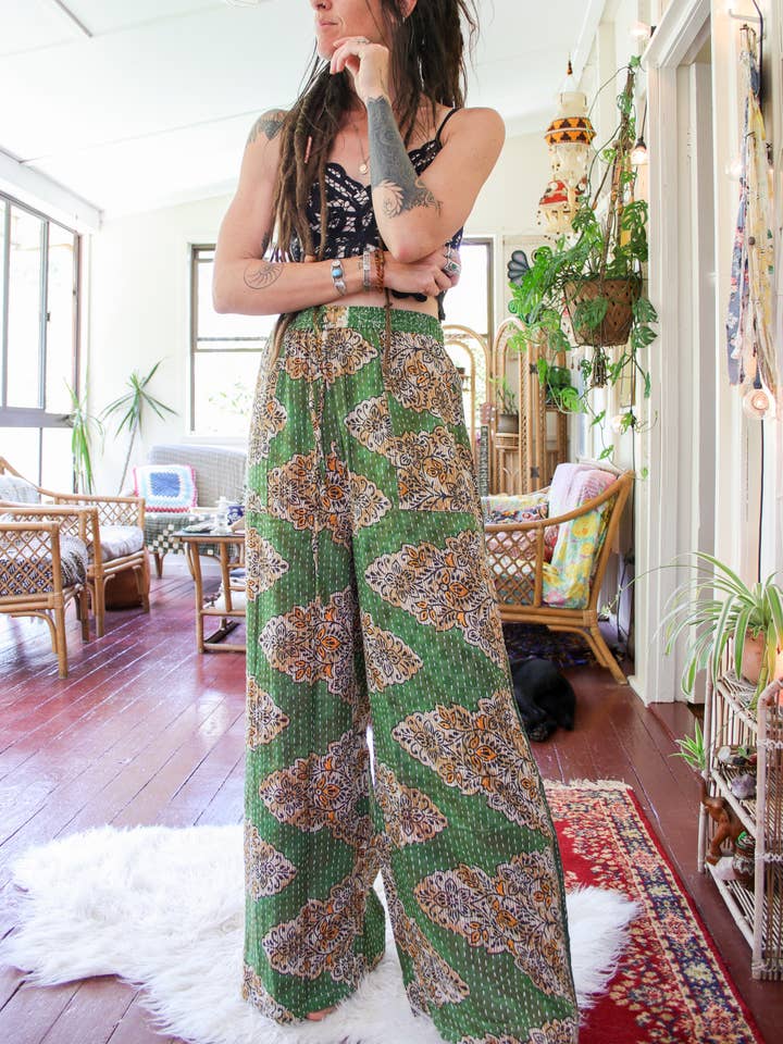 Renew Vintage - Wholesale Pants - Women's - Kantha Lounge Pants4