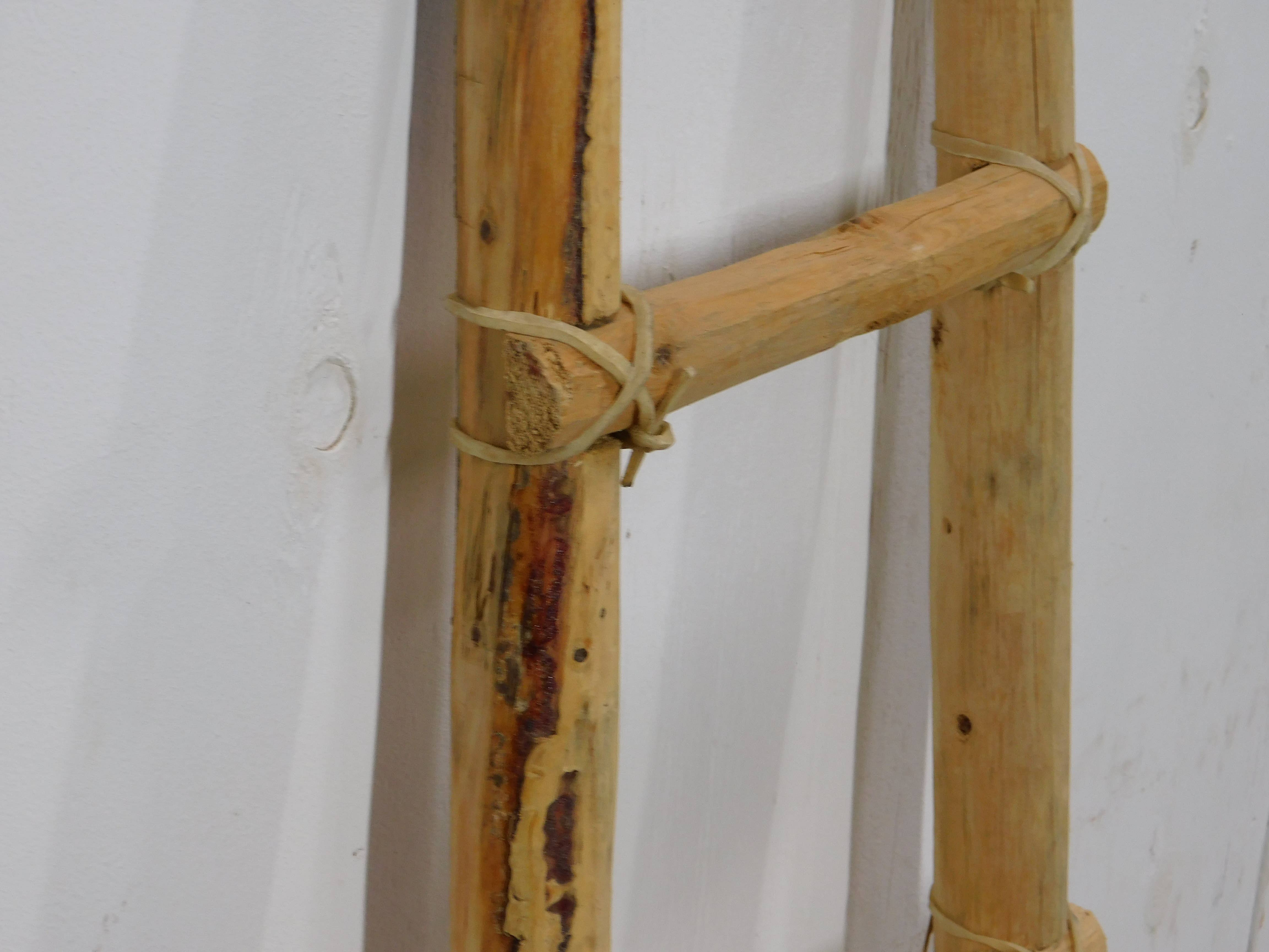 My Amigos Imports - Wholesale Free Standing Shelf - Great Buy-#6-Blanket Wood Kiva Ladder-Farmhouse-4ft-Rustic4