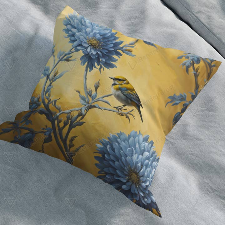 Throw Pillow, French Country Cottagecore Style, 16x16 for wholesale by Upside Down Owl Farm