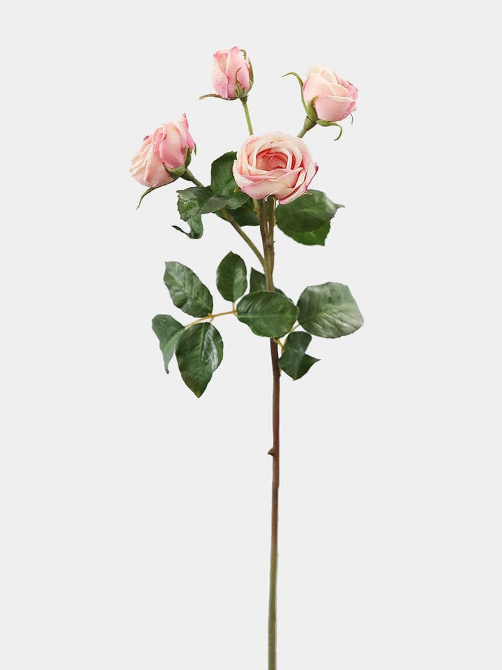 Real Touch Pink Rose 23" for wholesale by Prestige Botanicals