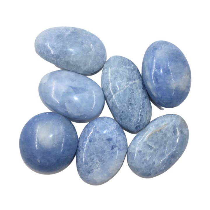 Palm Stones - Célestite, 2 livres pour la vente par Earths Elements Wholesale