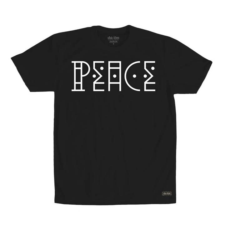 TEE-SHIRT PEACE NOIR pour la vente par Shalom Clothing