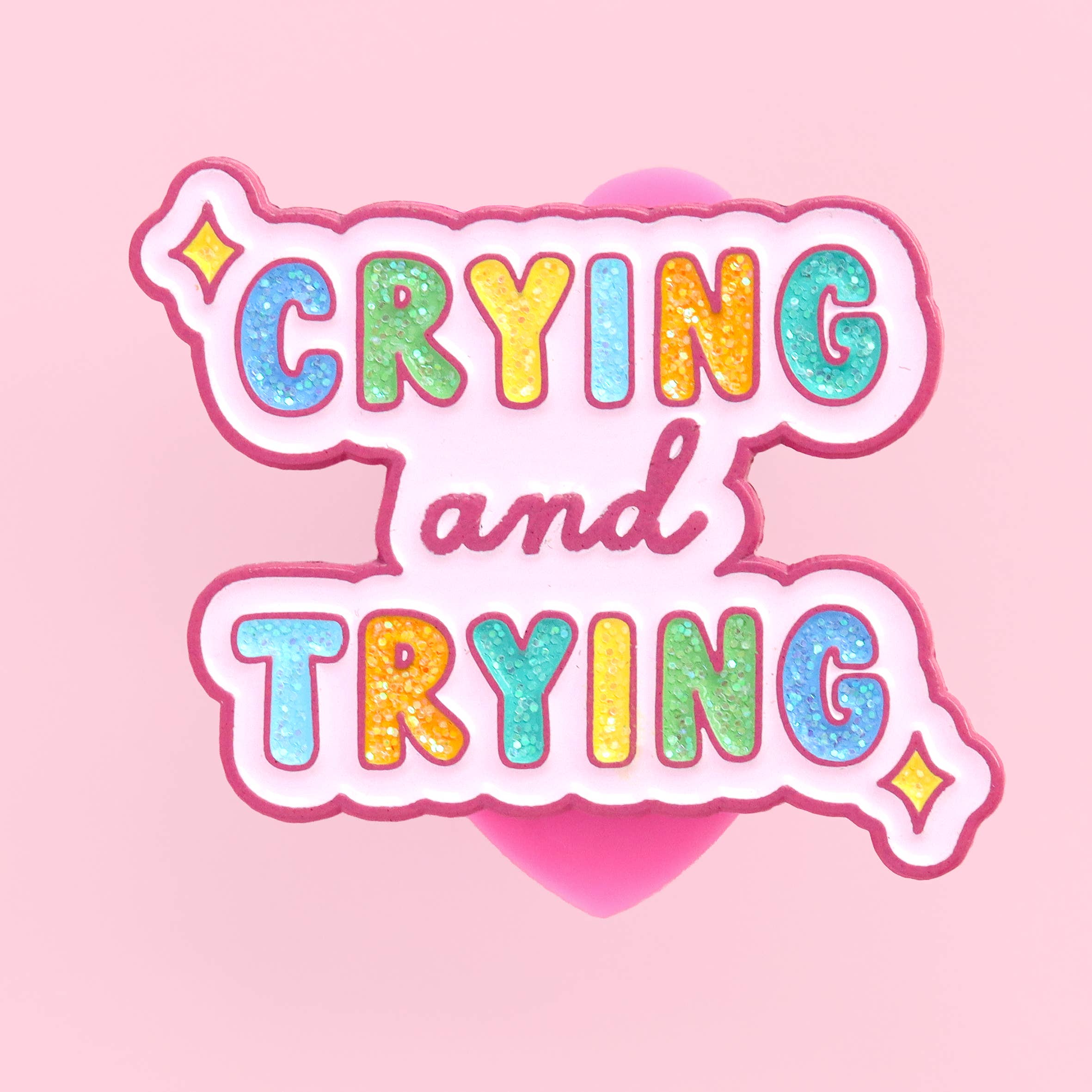 Fluffmallow (Custom duties for USA are pre-paid by us) – wholesale Lapel pin/button – Crying and Trying Enamel Pin0