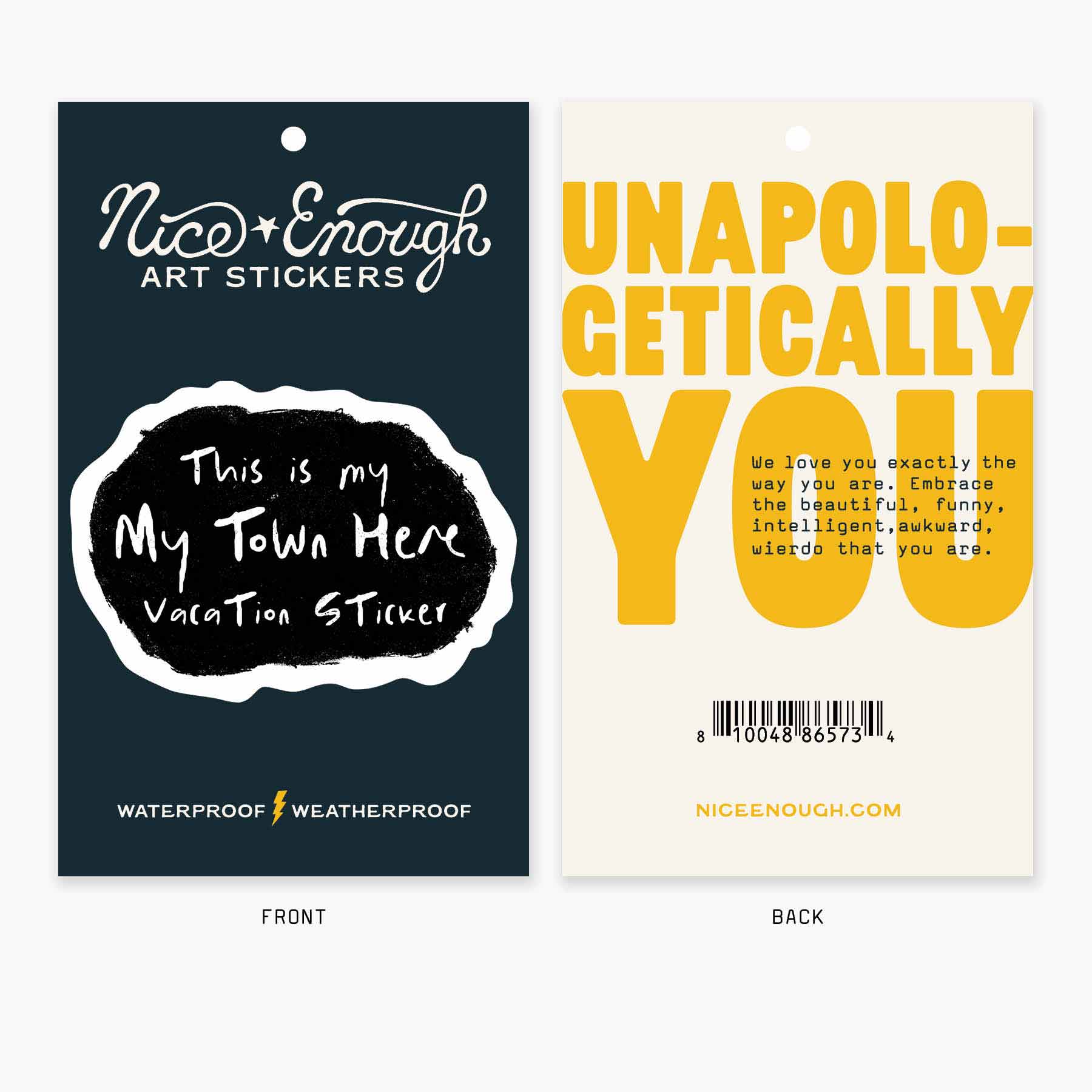 Nice Enough Stickers - Wholesale Sticker - My Vacation - 3" Name Drop Sticker2