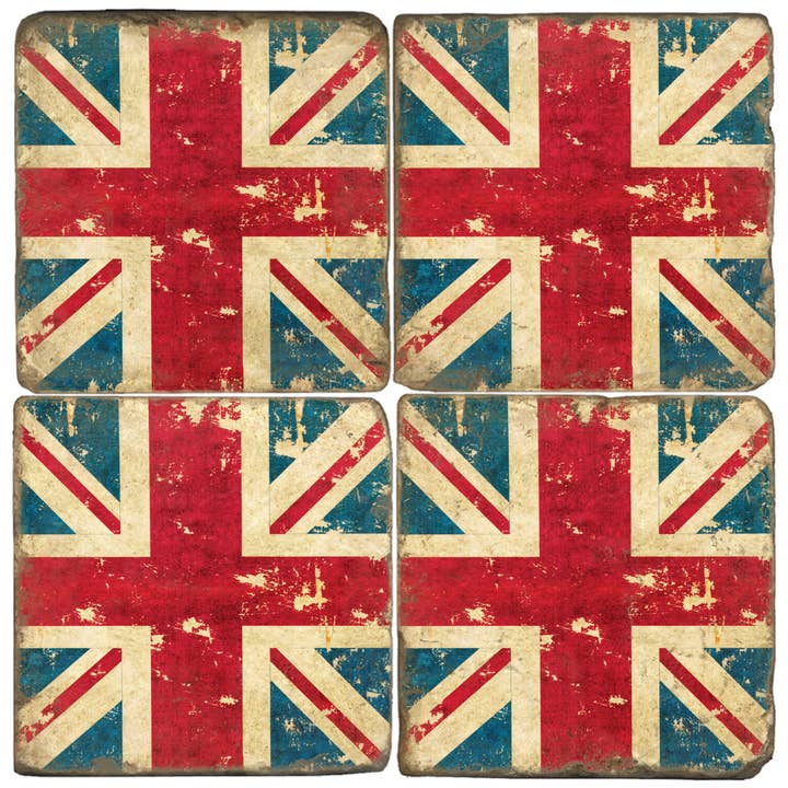 Union Jack - Sottobicchieri in Marmo Levigato per la vendita all'ingrosso da parte di Studio Vertu