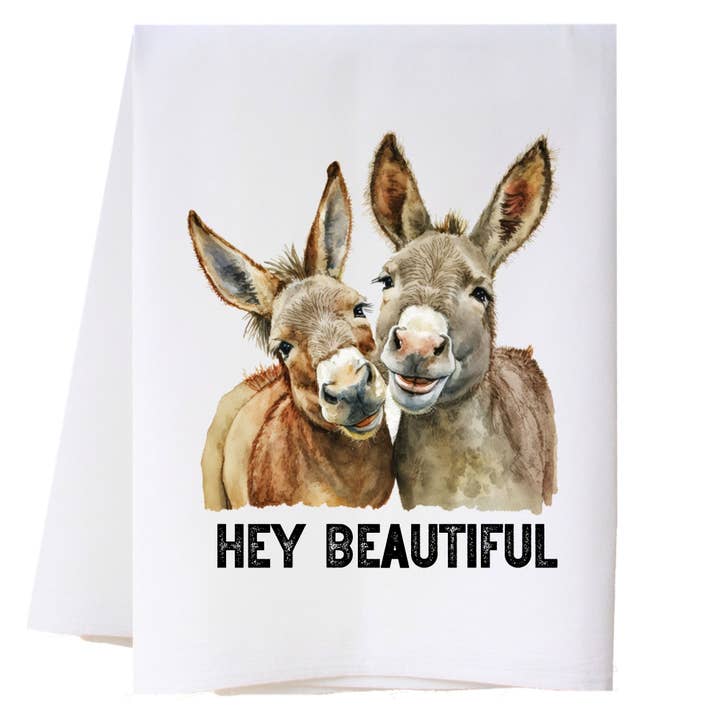 Hey Beautiful Kitchen Towel for wholesale by Cora & Pate