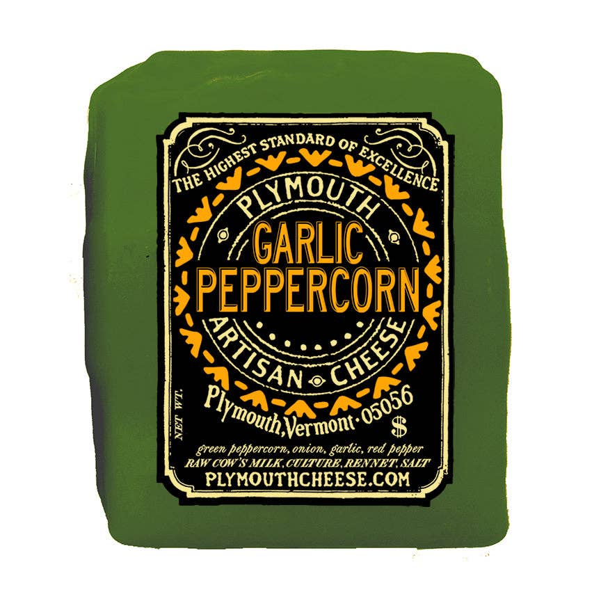 Plymouth Cheese - Wholesale Cheese - Garlic Peppercorn Cheddar4
