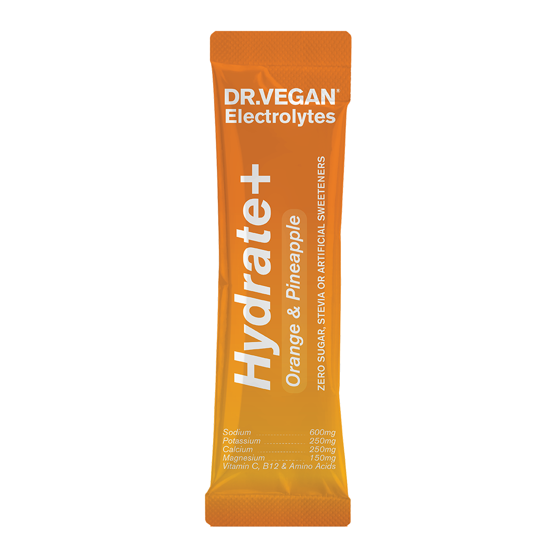 DR.VEGAN – wholesale Powdered health drink – Hydrate+ | Orange & Pineapple | Electrolytes | 15 Sachets2