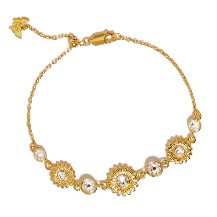 Daisy Chain Gold Bracelet for wholesale by Annie Oak