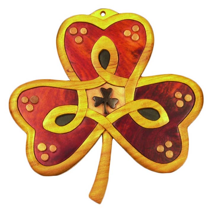 Irish Shamrock Wooden Wall Plaque for wholesale by Dublin Gift Company