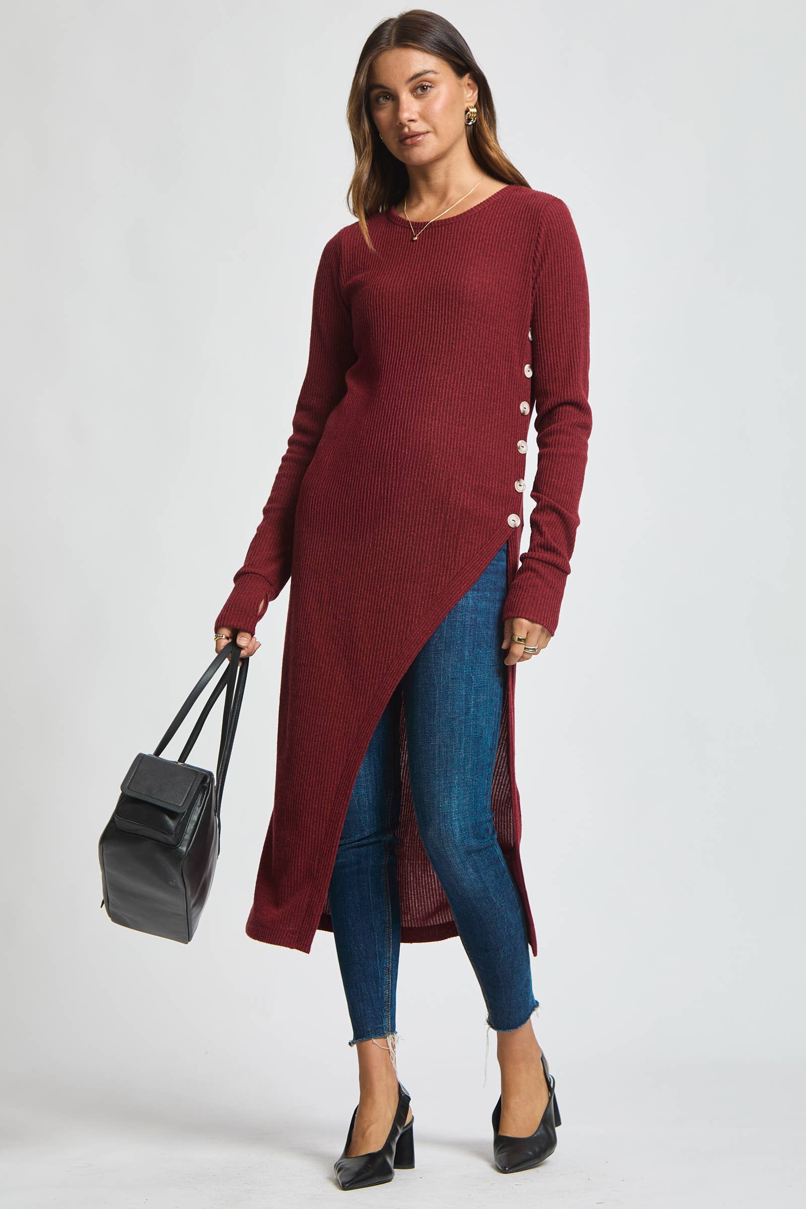 Dear Scarlett - Wholesale Tuniek - Dames - Lange tuniek met knopen TRV-POSH16