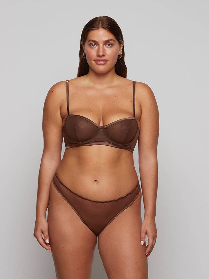 Cheeky Lover - Tanga aus Tüll-Schokolade für den Großhandel von Chitè Milano