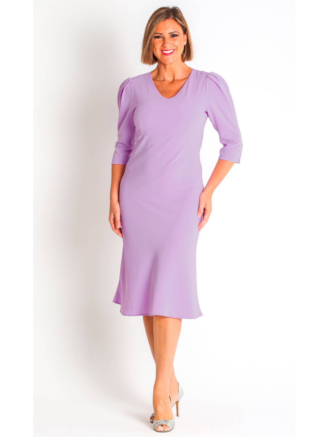 LOURDES CASTILLO - Wholesale Dress - Women's - 368520L PLAIN BIELASTIC DRESS2