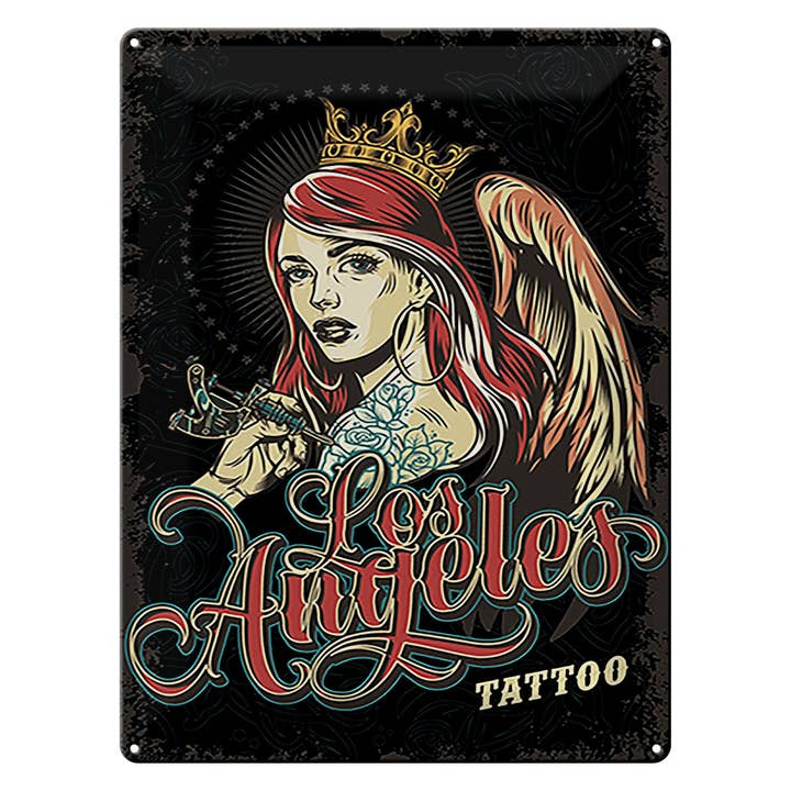 Femer – Engroshandel Skilt – Pinup 30x40cm tatovering Los Angeles blikskilt