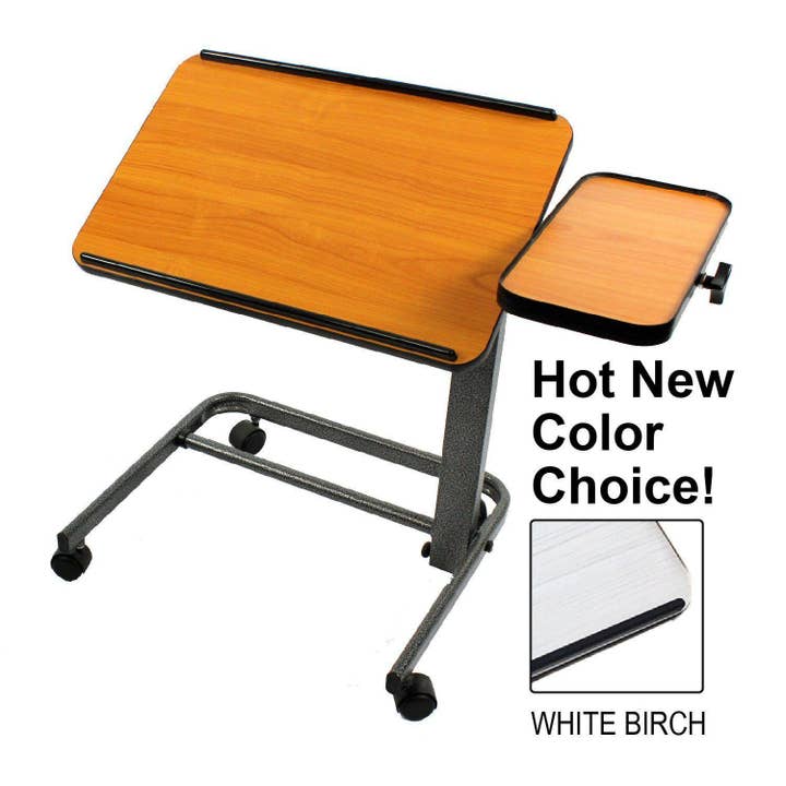 Reconditioned - Acrobat Adjustable Overbed (or) Laptop Table - Brown Maple for wholesale by Platinum Health LLC