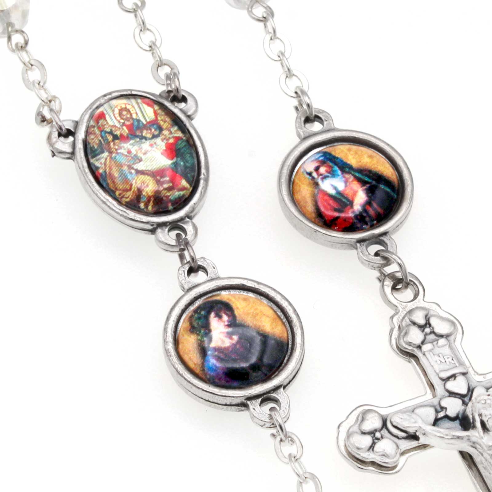 RM Trading - Wholesale Prayer Beads Necklace - Apostles Rosary Clear Crystal Beads and Booklet4