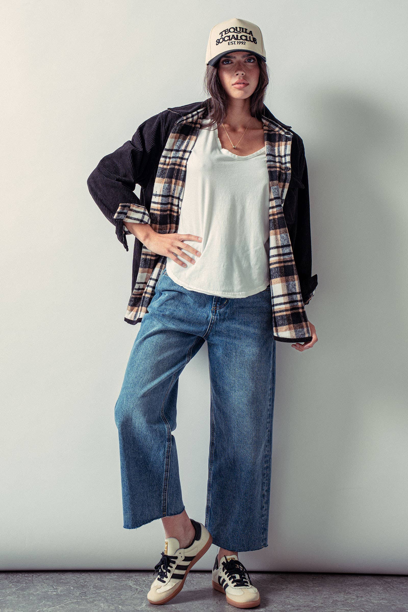 Urban Daizy - Wholesale Shirt Jacket/Shacket - Women's - Plaid Flannel-Lined Corduroy Shacket8