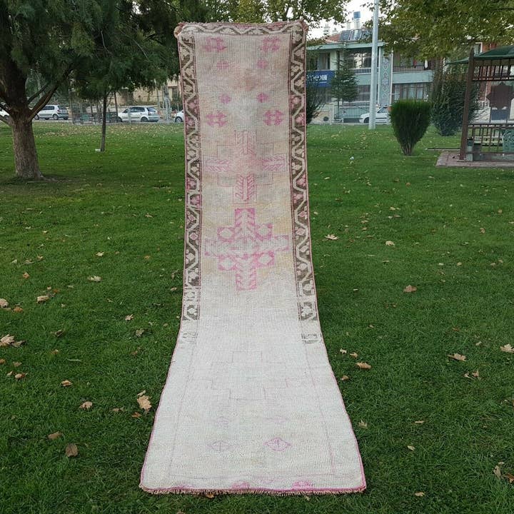 Runner Herki curdo turco annodato a mano - Tappeto di design per la vendita all'ingrosso da parte di Vintage Pillows Store