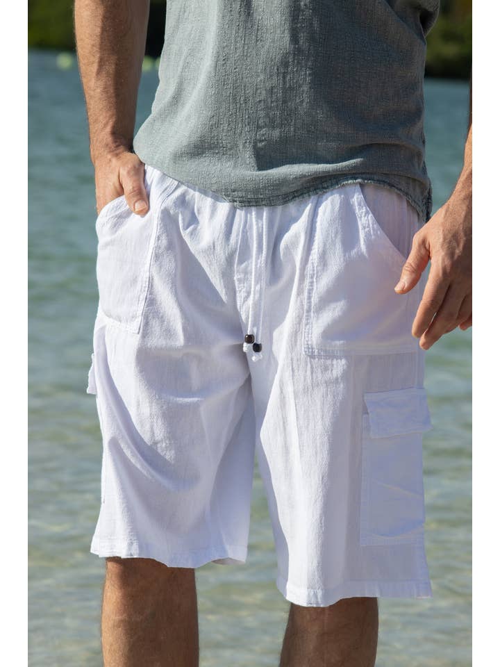 Cotton Natural - Wholesale Shorts – Men's - Bermuda Shorts - White2