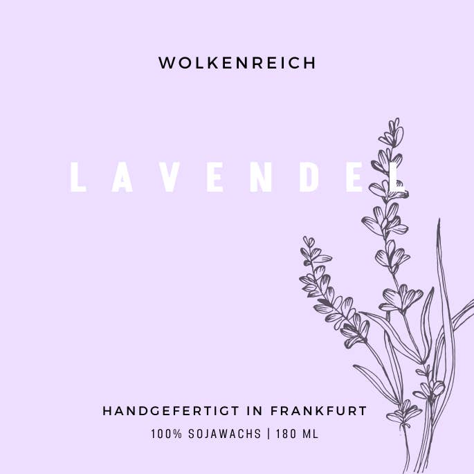 Wolkenreich - Wholesale Jar/Filled Candle - Lavender | Scented candle, soy wax