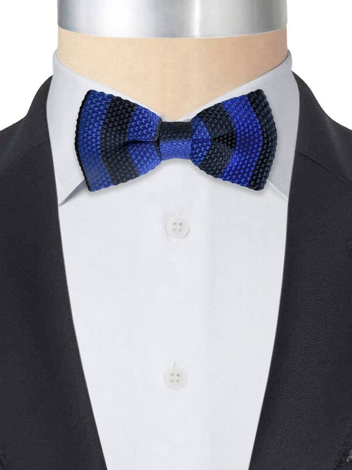 BLACK FANTASY BLUE DOT BOW TIE for wholesale by Josvil