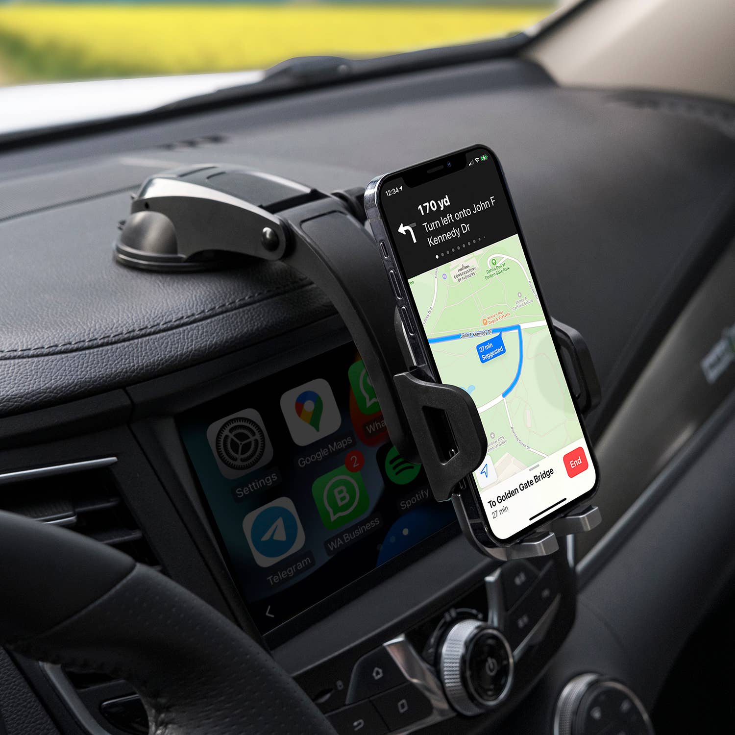 LAX Gadgets - Wholesale Car Decorative Charm - Unisex - Dashboard Cradle Mount Cell Phone Holder with Retail Pack7