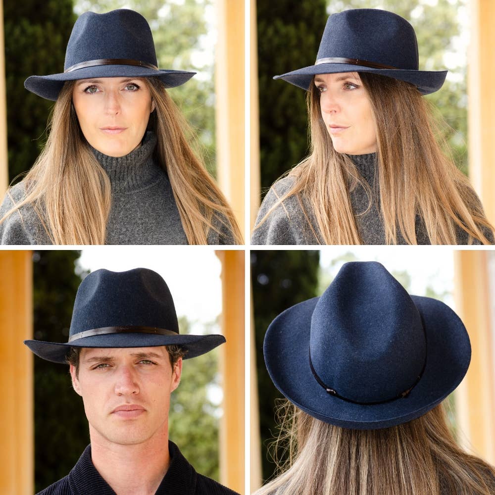 TRAVAUX EN COURS... – Großhandel Fedora-Hut – Damen – Filzhut mit Lederband und rohem Rand18