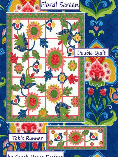 Blommig skärm täcke mönster för wholesale av Coach House Designs