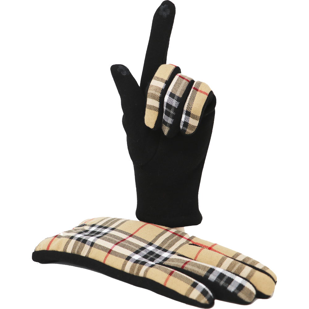 Alba Wholesale - Wholesale Gloves - Women's - Tartan Touchscreen Gloves10