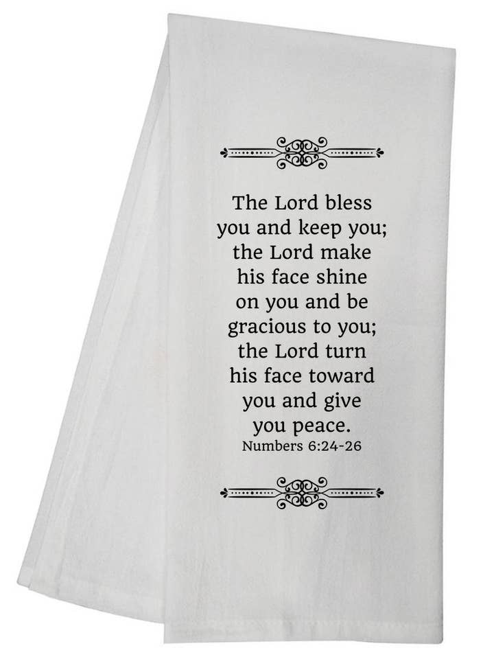 Números 6:24-26 Pano de Cozinha Presente Cristão 5851 GGTT550 por atacado de Sal Et Lux