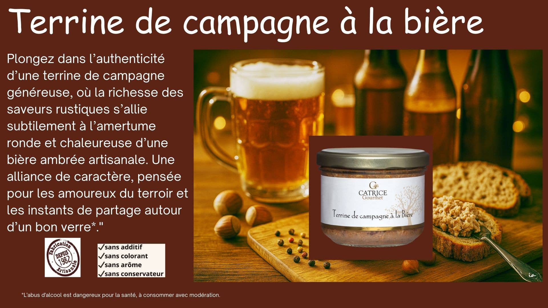 CATRICE GOURMET - Wholesale Preserves - Original terrine - Country terrine with beer 200g2