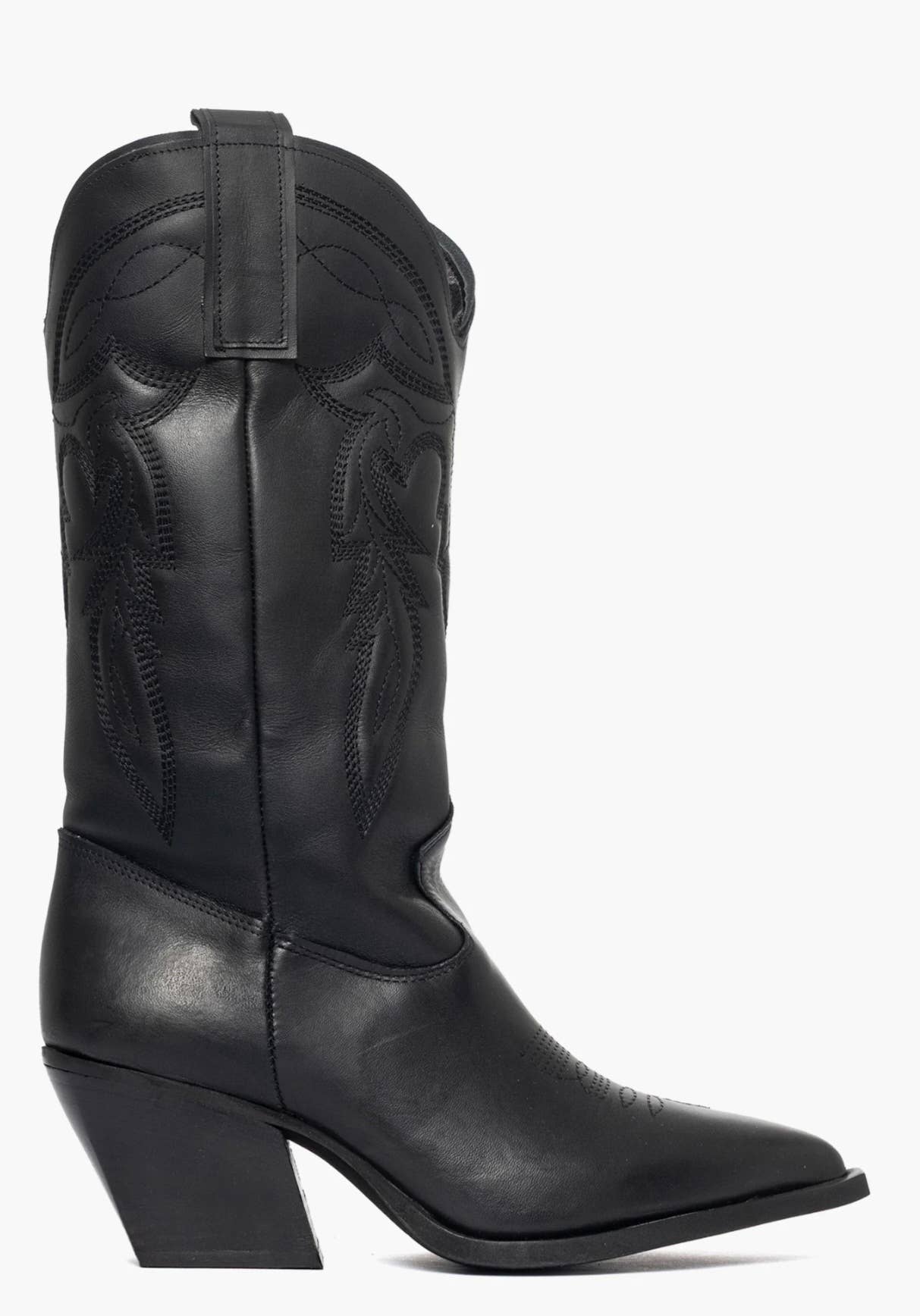 Alessandro Collection Italy - Wholesale Cowboy Boots - Women's - Alex Mers, Burgundy leather calf boots with embroidery2