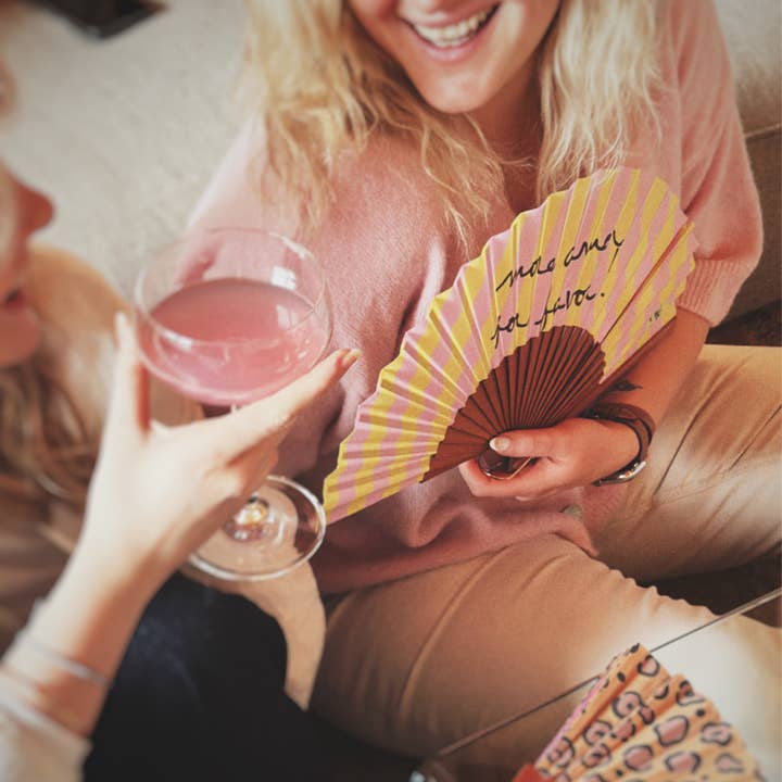 Olé-Olé - Wholesale Handheld Folding Fan - Vanilla Strawberry Fan1