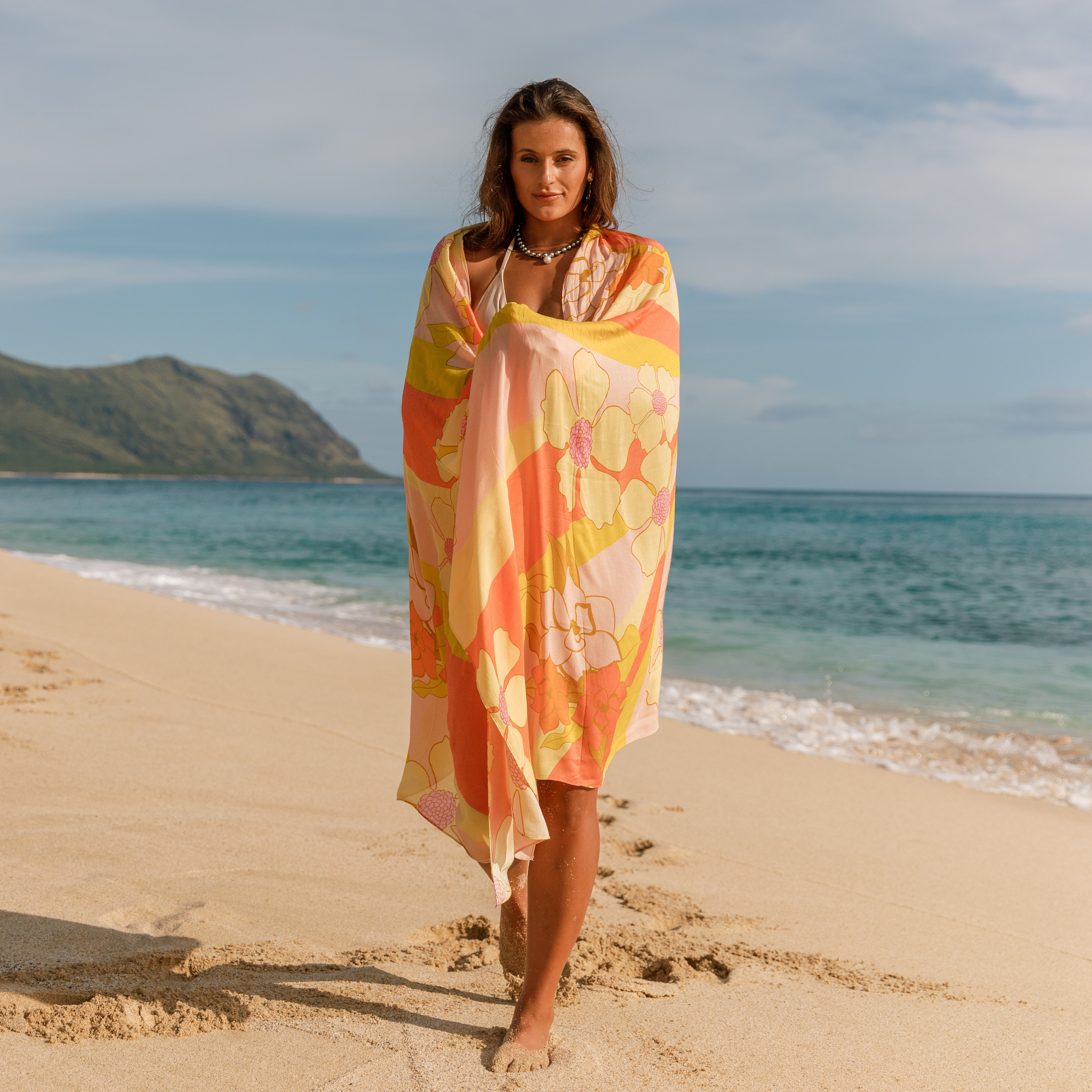 Misha Hawaii Home – Engroshandel Strandbadekåbe – Dame – Vintage aloha pareo1