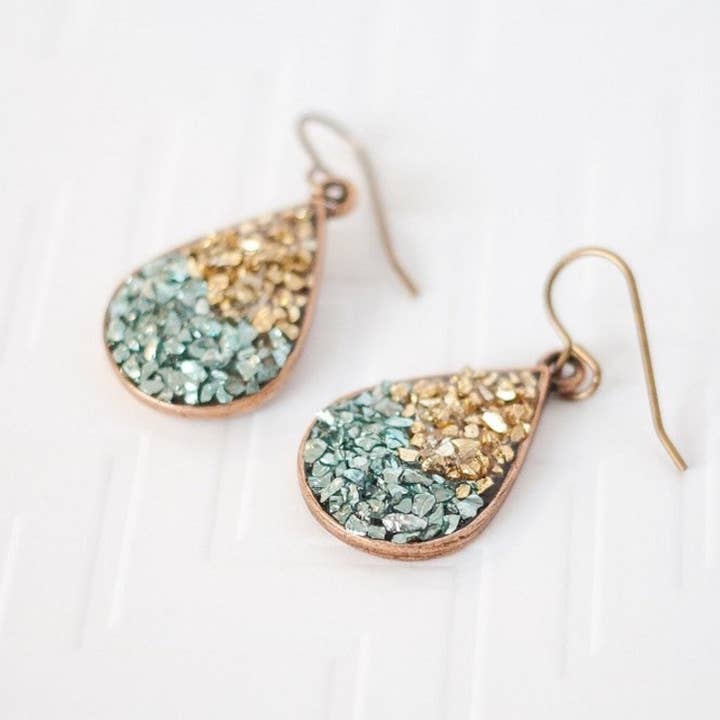 Faux Druzy Teardrop Earrings for wholesale by Jenica Jewelry