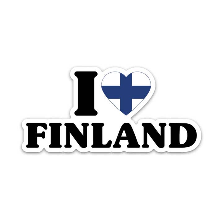 I Love Finland Sticker for wholesale by Scandinavian Design Studio