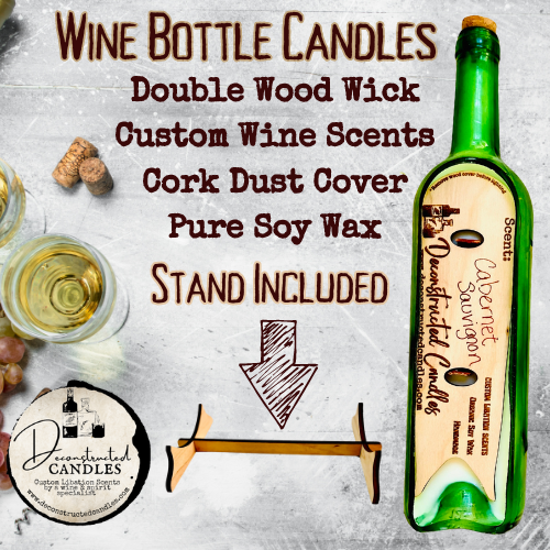 deconstructed candles - Vente Bougie en bocal - Bougies en bouteille de vin parfumées par un expert : mèche bois et cire de soja2