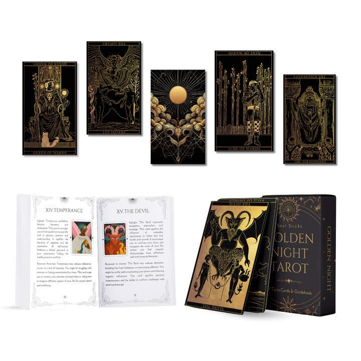 Designs by Deekay Inc. - Wholesale Tarot Cards - Golden Night Tarot Card Deck