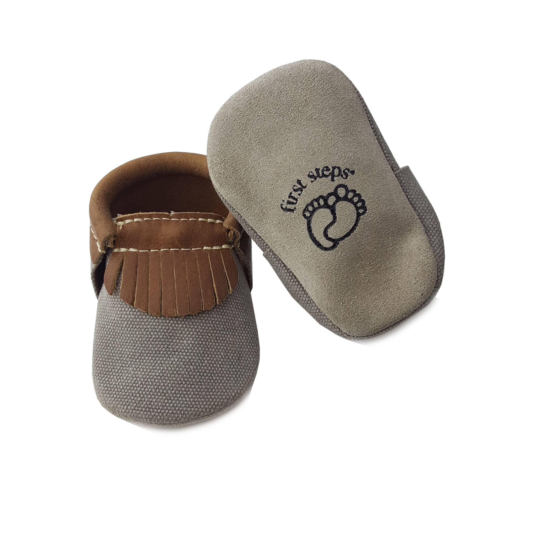 Gray Limited Edition Two Tones Lewis Moccasins  for wholesale on Faire1